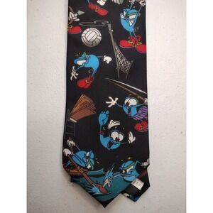 Ralph Marlin Olympic Games Collection Mens Novelty Tie Black Cartoon‎ Sports